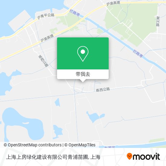 上海上房绿化建设有限公司青浦苗圃地图