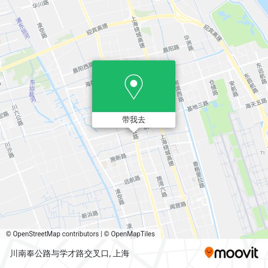 川南奉公路与学才路交叉口地图