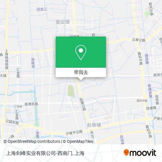 上海剑峰实业有限公司-西南门地图