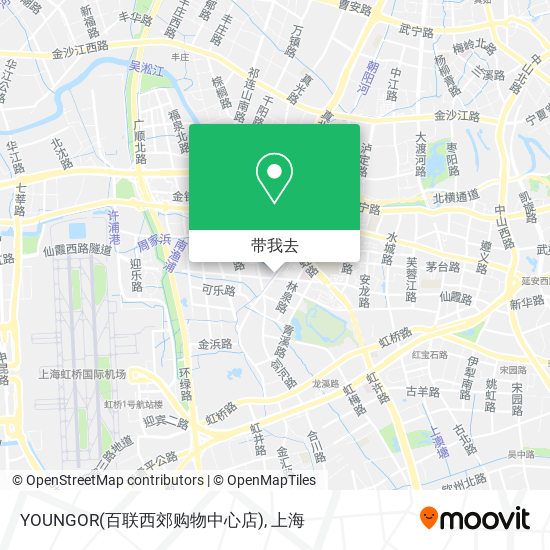 YOUNGOR(百联西郊购物中心店)地图