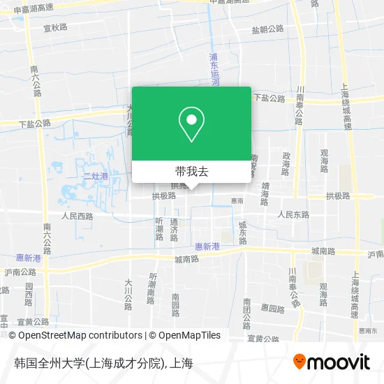 韩国全州大学(上海成才分院)地图