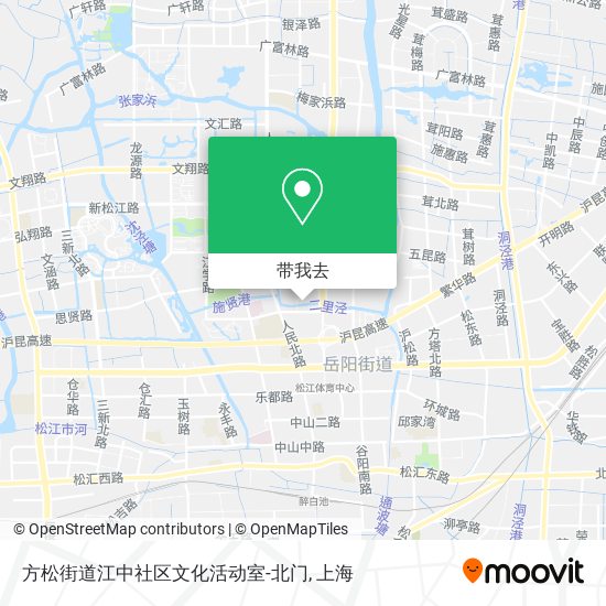方松街道江中社区文化活动室-北门地图