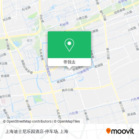 上海迪士尼乐园酒店-停车场地图