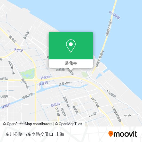 东川公路与东李路交叉口地图