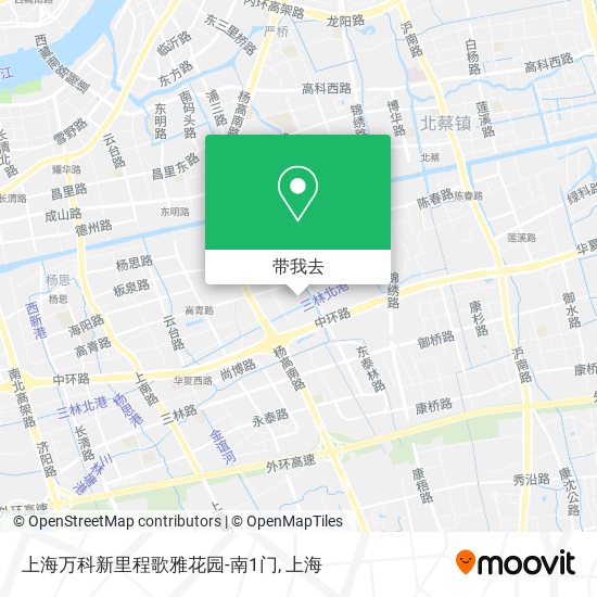 上海万科新里程歌雅花园-南1门地图