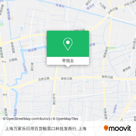 上海万家乐日用百货毅晨口杯批发商行地图