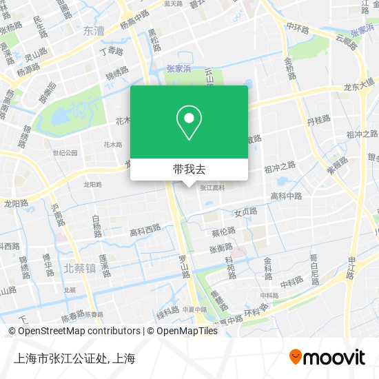 上海市张江公证处地图
