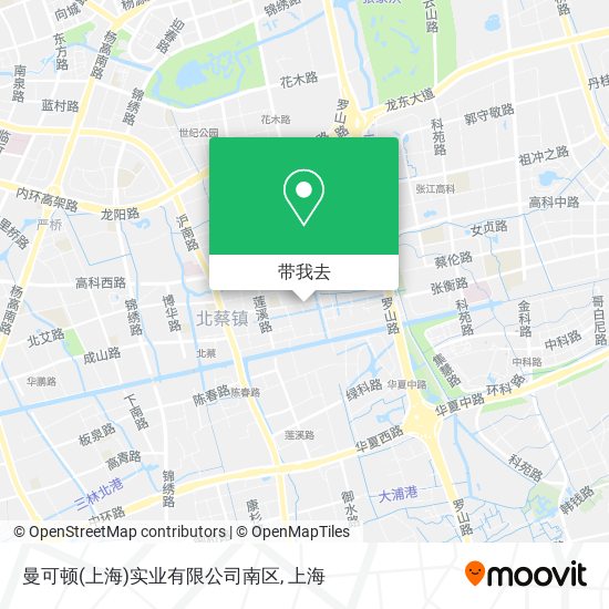 曼可顿(上海)实业有限公司南区地图