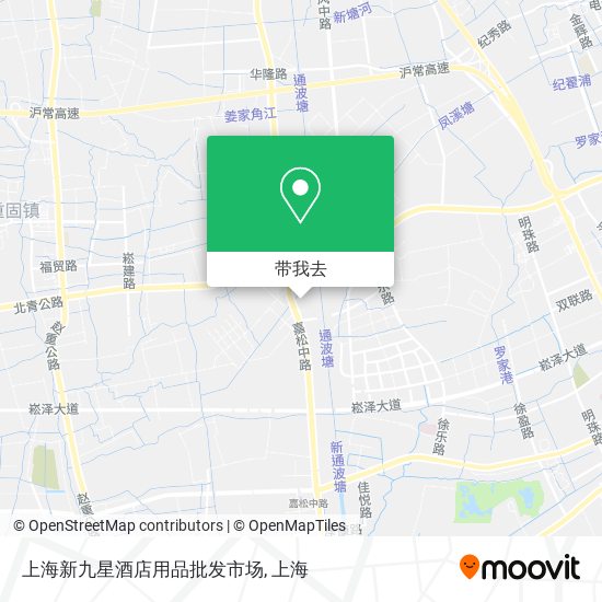 上海新九星酒店用品批发市场地图