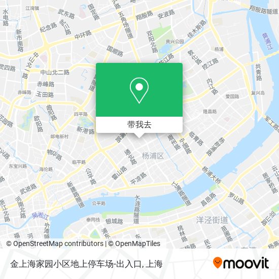 金上海家园小区地上停车场-出入口地图