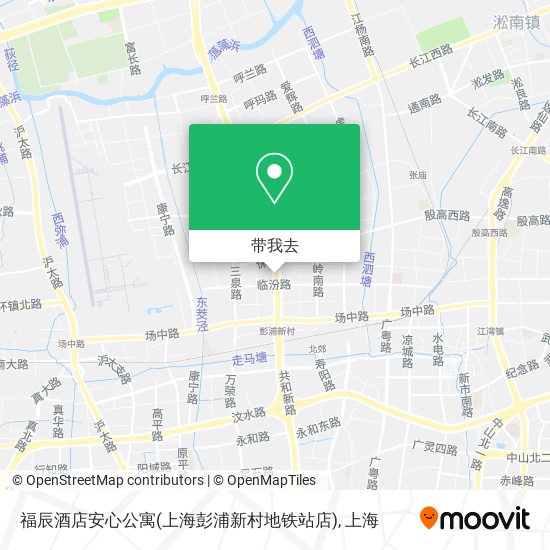 福辰酒店安心公寓(上海彭浦新村地铁站店)地图