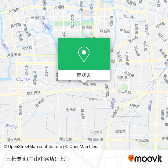 三枪专卖(中山中路店)地图