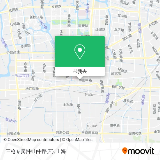 三枪专卖(中山中路店)地图