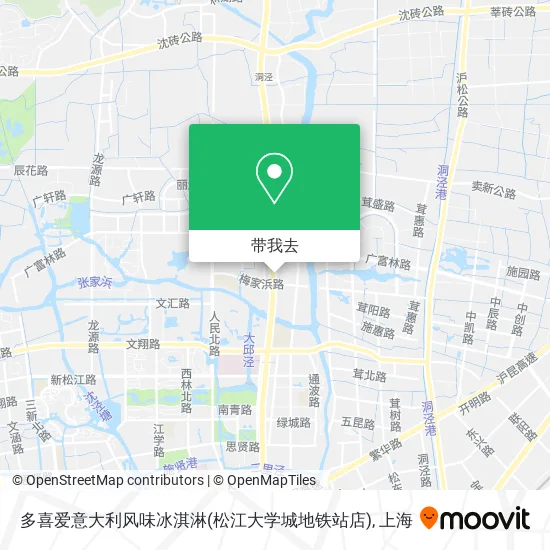 多喜爱意大利风味冰淇淋(松江大学城地铁站店)地图