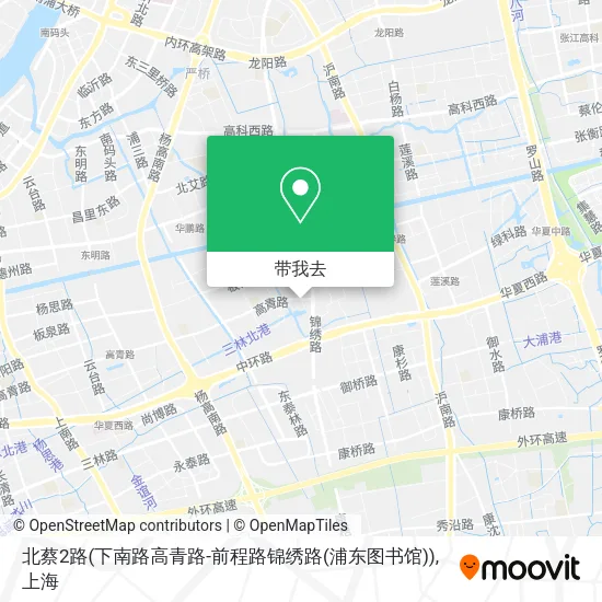 北蔡2路(下南路高青路-前程路锦绣路(浦东图书馆))地图
