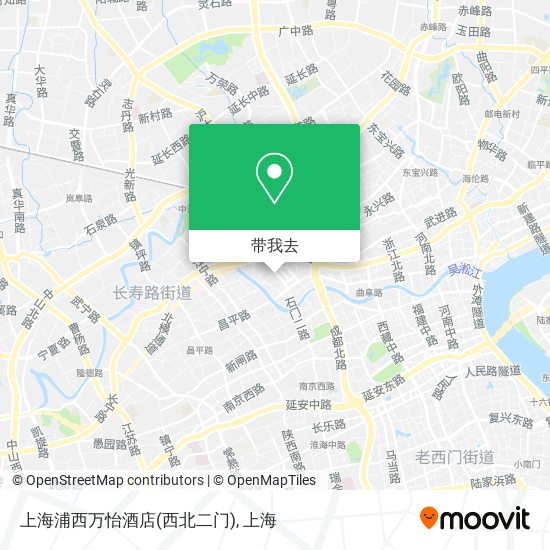 上海浦西万怡酒店(西北二门)地图