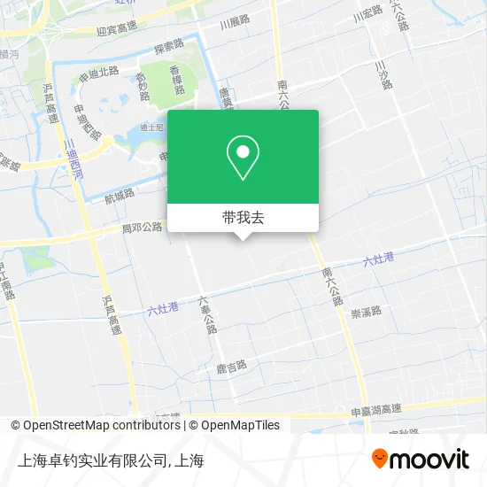 上海卓钓实业有限公司地图