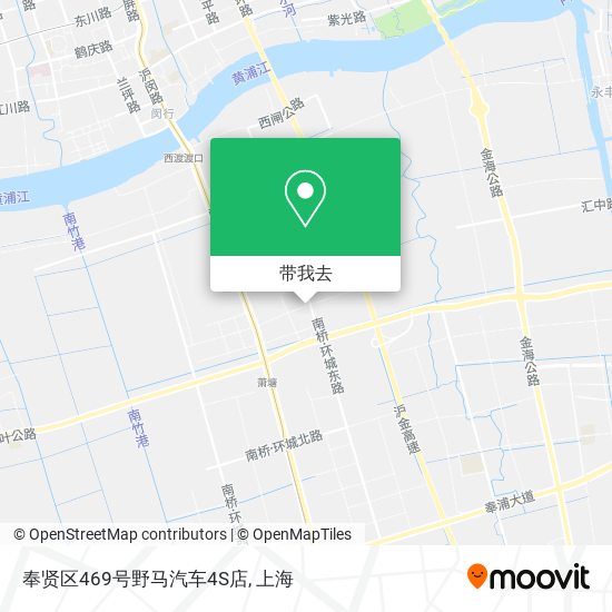 奉贤区469号野马汽车4S店地图