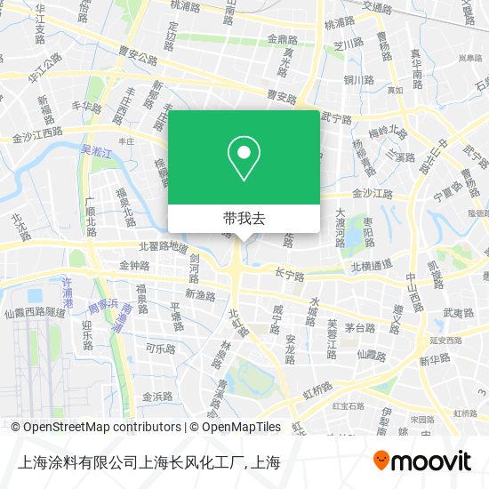 上海涂料有限公司上海长风化工厂地图