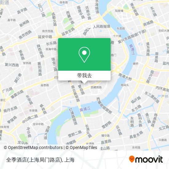 全季酒店(上海局门路店)地图