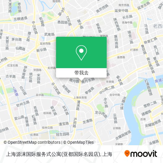 上海源涞国际服务式公寓(亚都国际名园店)地图
