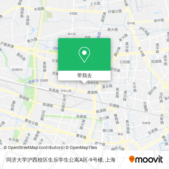 同济大学沪西校区生乐学生公寓A区-9号楼地图