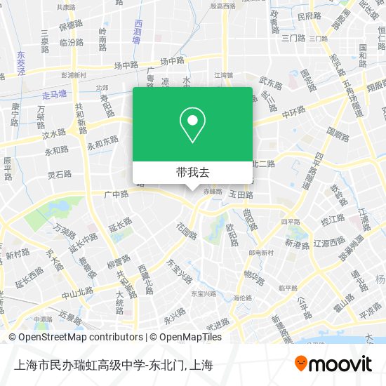 上海市民办瑞虹高级中学-东北门地图