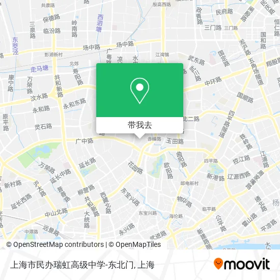 上海市民办瑞虹高级中学-东北门地图