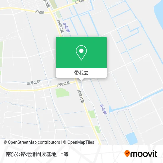 南滨公路老港固废基地地图