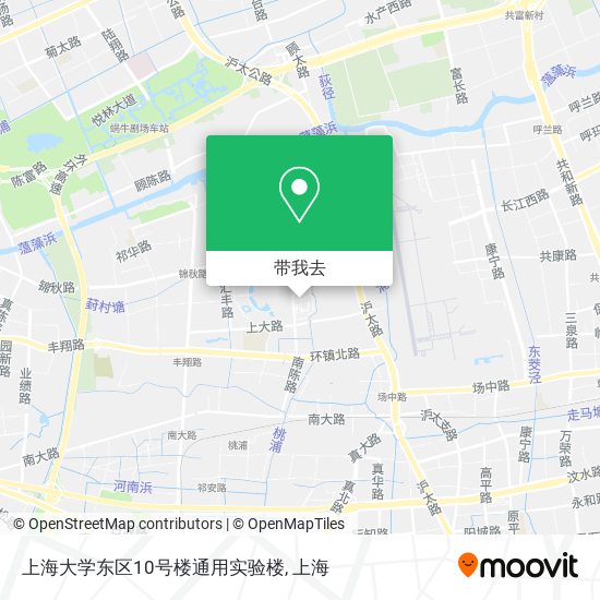 上海大学东区10号楼通用实验楼地图