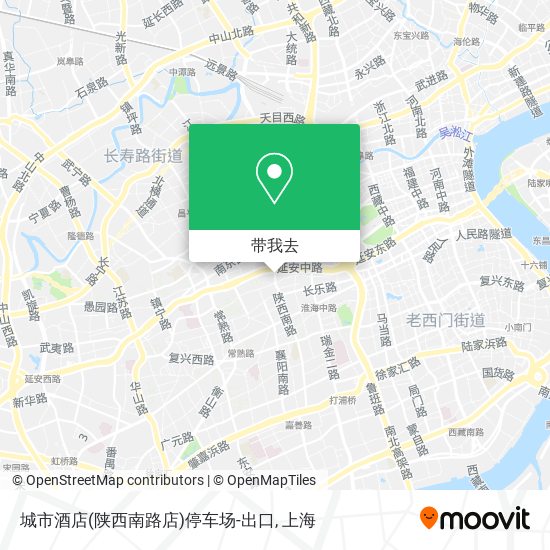 城市酒店(陕西南路店)停车场-出口地图