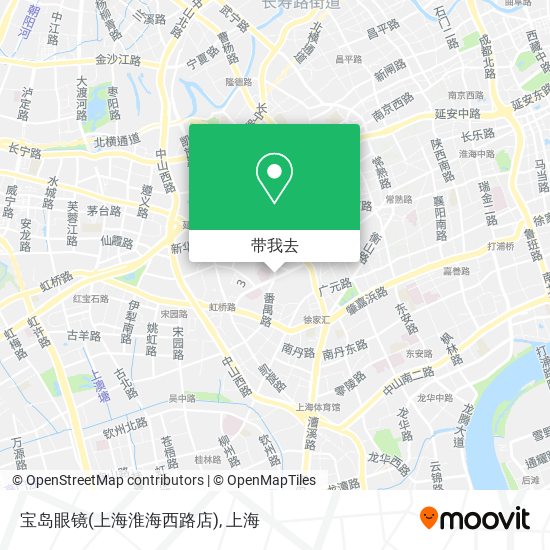 宝岛眼镜(上海淮海西路店)地图