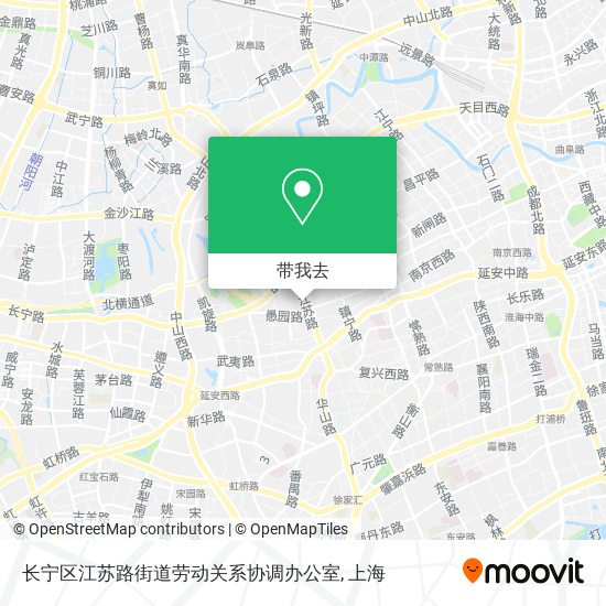 长宁区江苏路街道劳动关系协调办公室地图