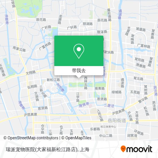 瑞派宠物医院(犬家福新松江路店)地图