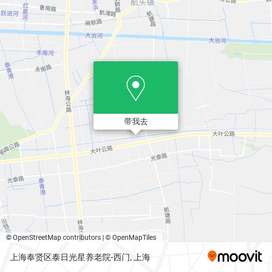 上海奉贤区泰日光星养老院-西门地图