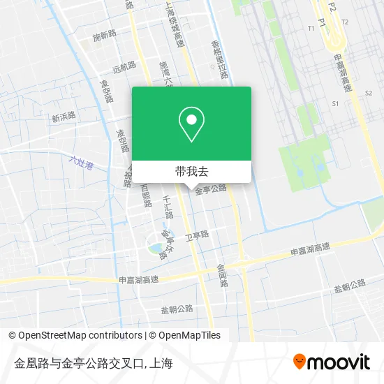 金凰路与金亭公路交叉口地图