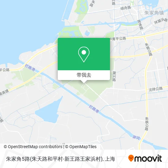朱家角5路(朱天路和平村-新王路王家浜村)地图