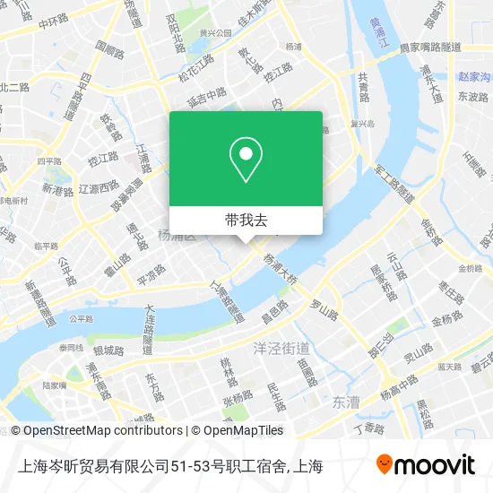 上海岑昕贸易有限公司51-53号职工宿舍地图