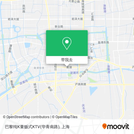 巴黎纯K量贩式KTV(华青南路)地图