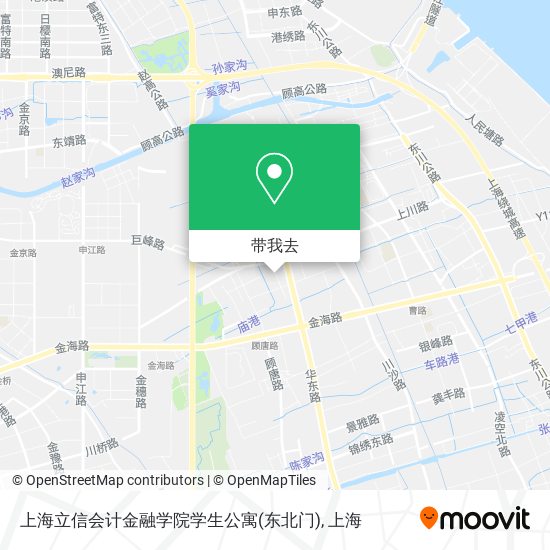上海立信会计金融学院学生公寓(东北门)地图