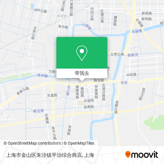 上海市金山区朱泾镇平治综合商店地图