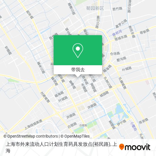 上海市外来流动人口计划生育药具发放点(裕民路)地图