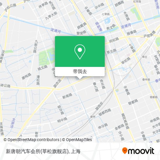 新唐朝汽车会所(莘松旗舰店)地图