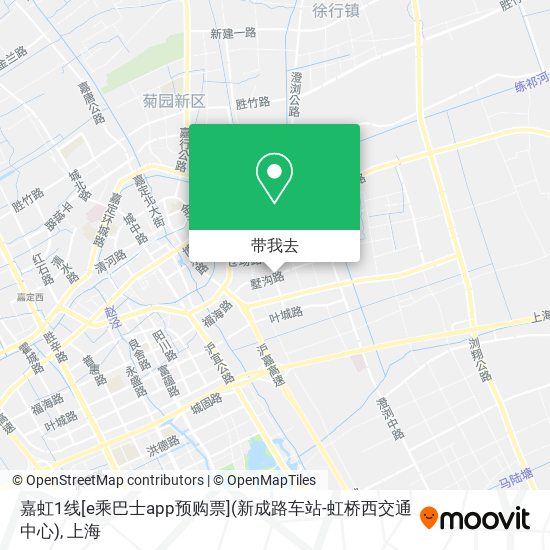 嘉虹1线[e乘巴士app预购票](新成路车站-虹桥西交通中心)地图