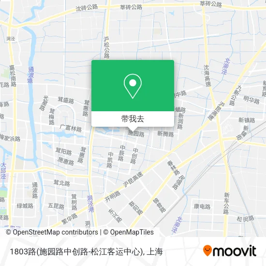 1803路(施园路中创路-松江客运中心)地图