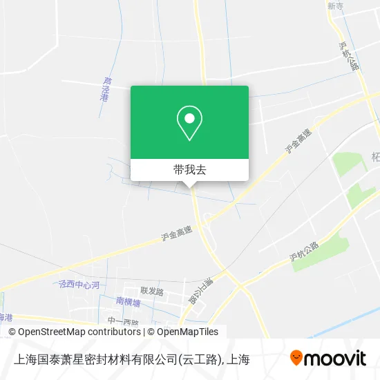上海国泰萧星密封材料有限公司(云工路)地图