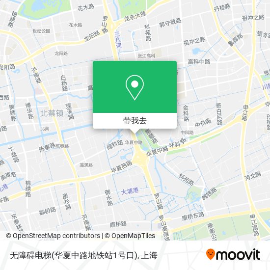 无障碍电梯(华夏中路地铁站1号口)地图