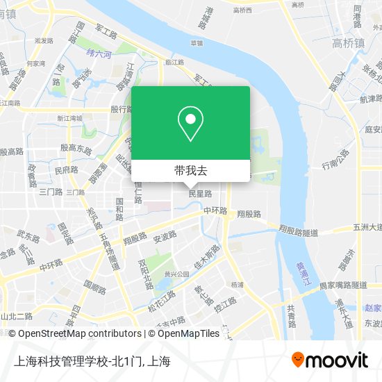 上海科技管理学校-北1门地图