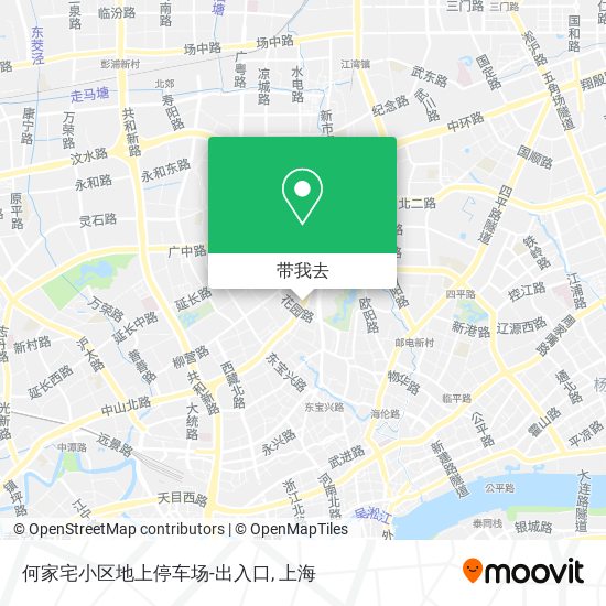 何家宅小区地上停车场-出入口地图