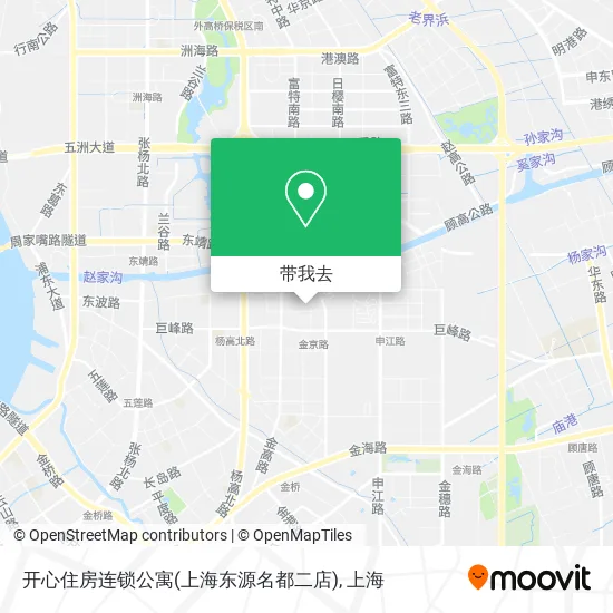 开心住房连锁公寓(上海东源名都二店)地图